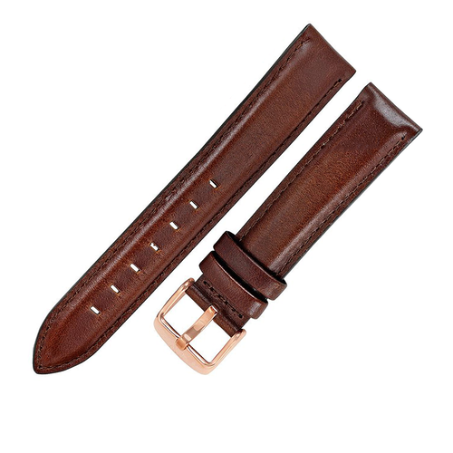 Hotodeal Genuine Leather Band Compatible With Fitbit Charge 2 - Brown With Rose Gold Buckle - View #2